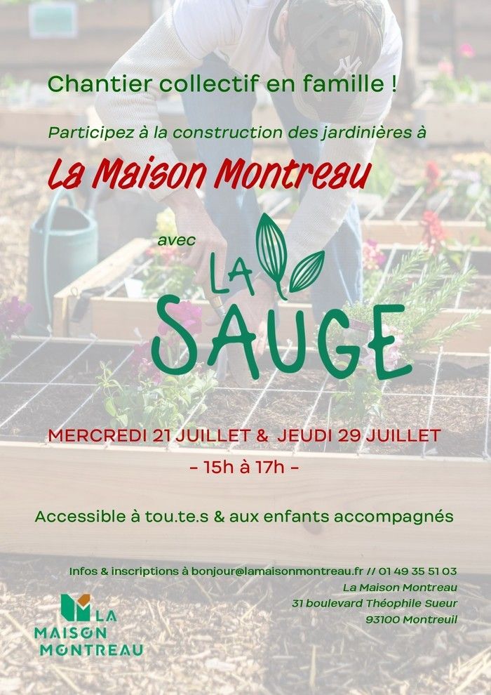 Participez à l'aménagement de La Maison Montreau & à la construction des jardinières 100% récup', avec @La Sauge !