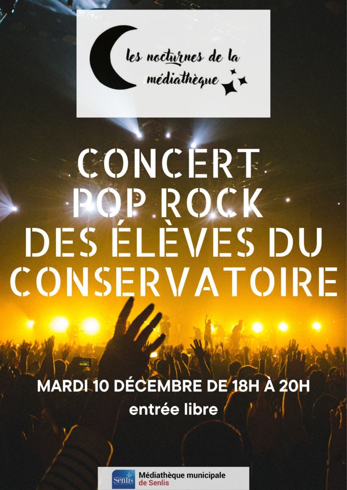 Concert de rock, funk, pop-rock…par les élèves des 4 ateliers de  musiques actuelles du conservatoire, des plus jeunes aux plus expérimentés.