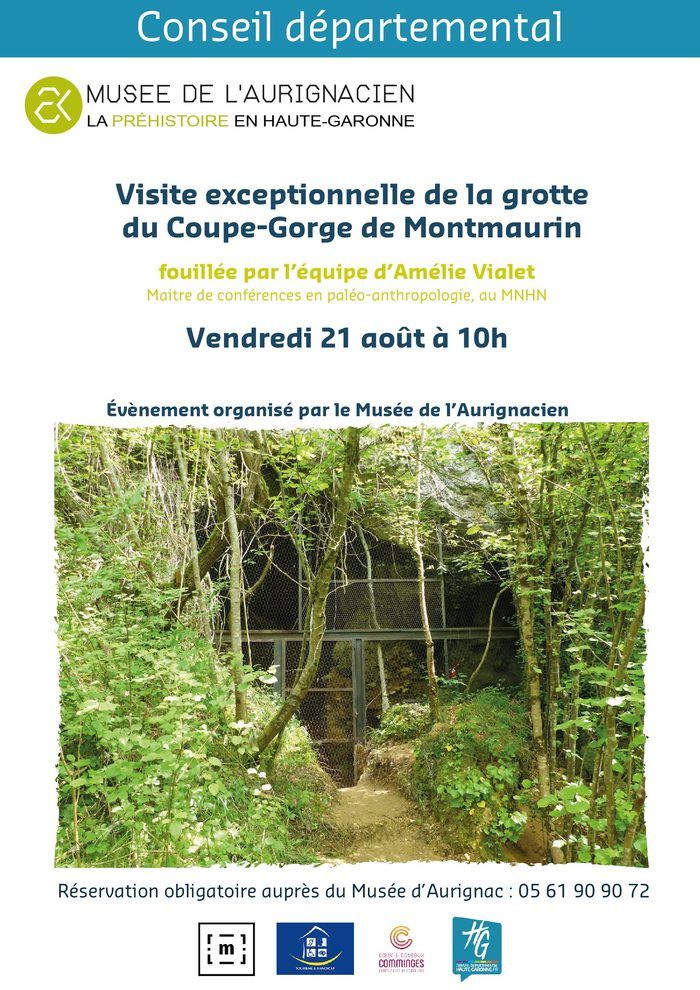 Visite exceptionnelle de la grotte du Coupe-Gorge de Montmaurin, en cours de fouille par d'Amélie Viallet, maître de conférences en paléo-anthropologie au Muséum national d'Histoire naturelle.