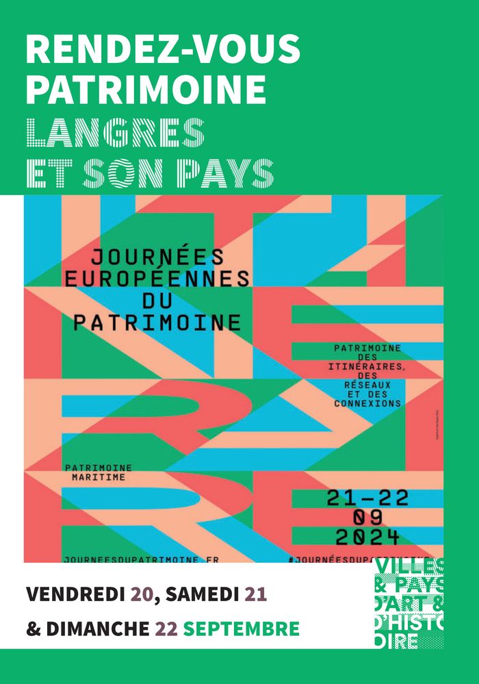 Programme des Journées Européennes du Patrimoine 2024 en Pays de Langres