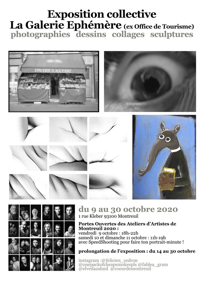 Exposition collective de la Galerie Ephémère, à l'occasion des portes ouvertes des Ateliers d'Artistes de Montreuil