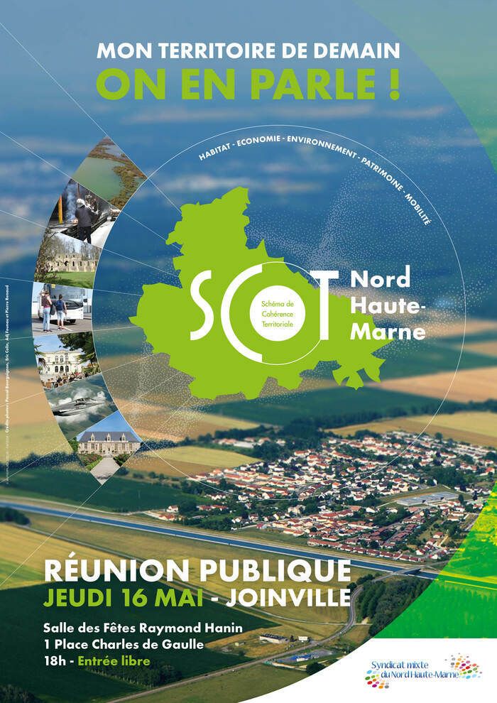 Réunion publique Nord Haute-Marne le 16/05 à 18h - Débat sur l'avenir territorial à Joinville, entrée libre.