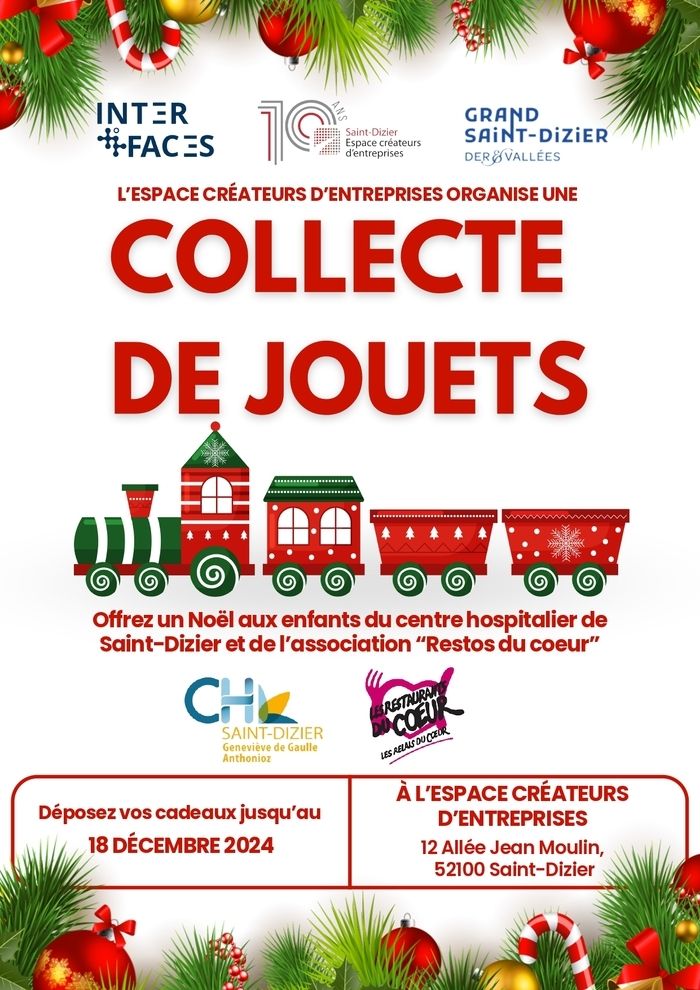 Pour la 3ème année consécutive, nous nous mobilisons pour offrir un Noël magique aux enfants du Centre Hospitalier Geneviève de Gaulle Anthonioz et de l’association “Les Restos du Coeur”