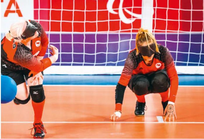 Animation à l'occasion de l'accueil de l'équipe canadienne de goalball.