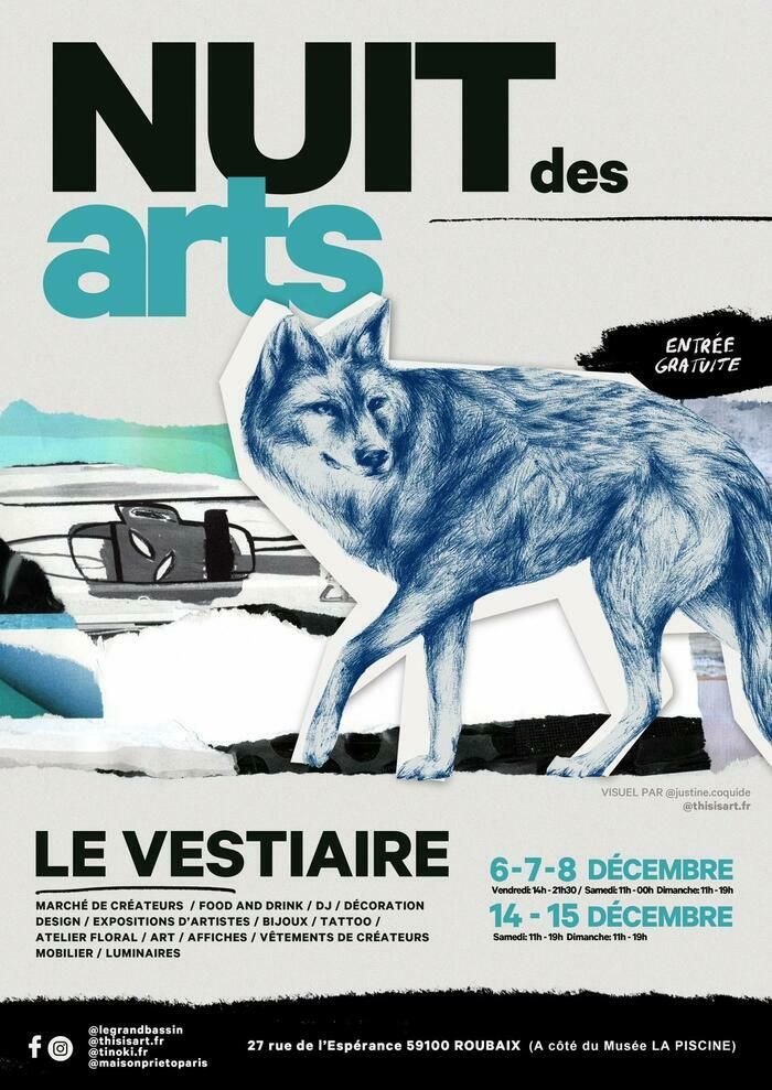 Nuit des Arts du Vestiaire - Expo " Tronches en série" et  Marché de créateurs