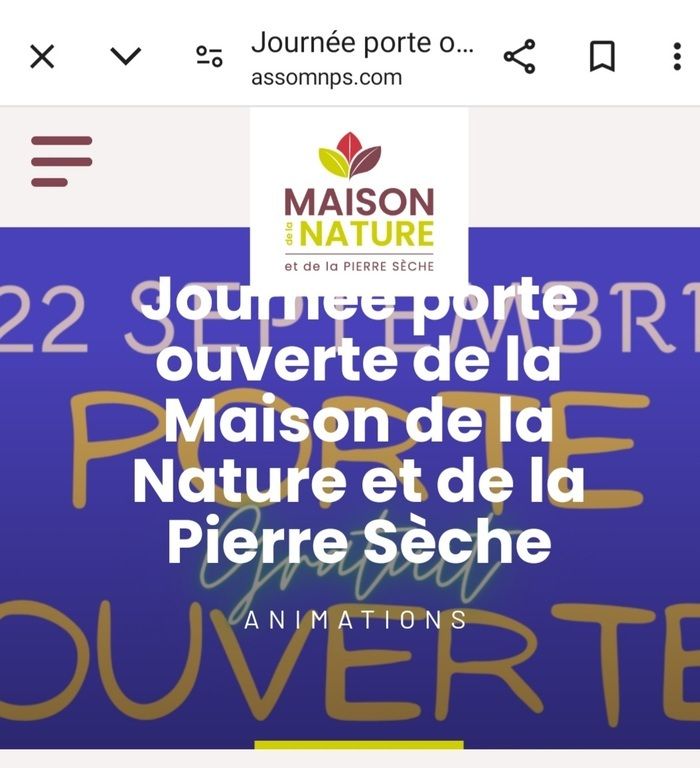 Journée "Portes ouvertes" à la maison de la nature et de la pierre sèche