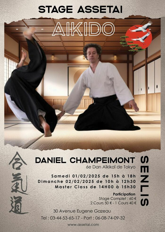 Stage national animé par Daniel Champeimont 6e dan de l'Aïkikaï de Tokyo