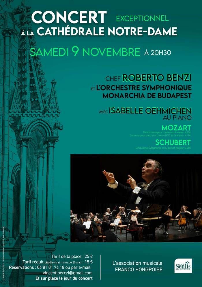 Le concert de Roberto Benzi à la cathédrale de Senlis promet d'être un événement exceptionnel, réunissant la beauté de la musique classique et l’architecture impressionnante de ce monument historique.