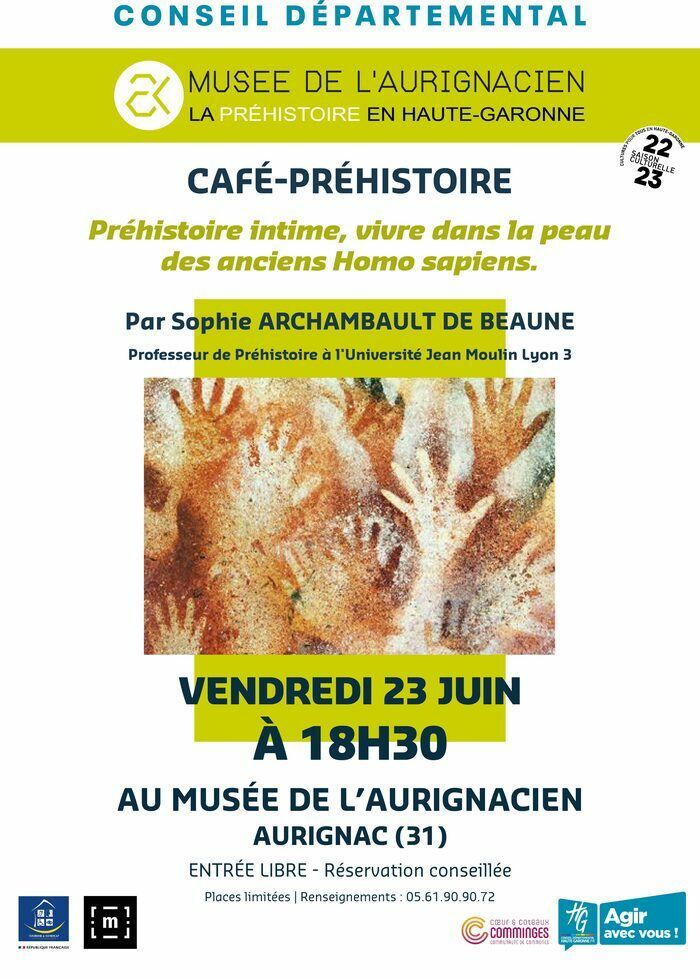 Le musée accueil vendredi 23 juin Sophie ARCHAMBAULT DE BEAUNE. Elle nous fera le plaisir de nous présenter une conférence intitulée : Préhistoire intime, vivre dans la peau des anciens Homo sapiens.