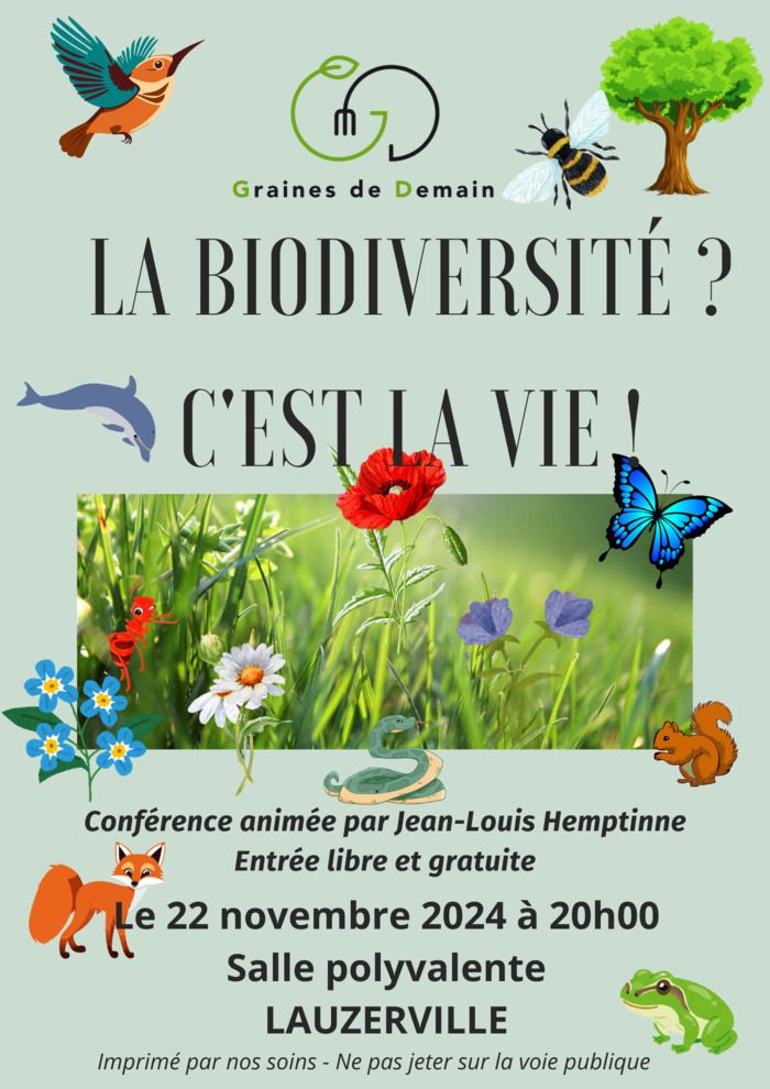 conférence sur la biodiversité animée par Jean-Louis HEMPTINNE,