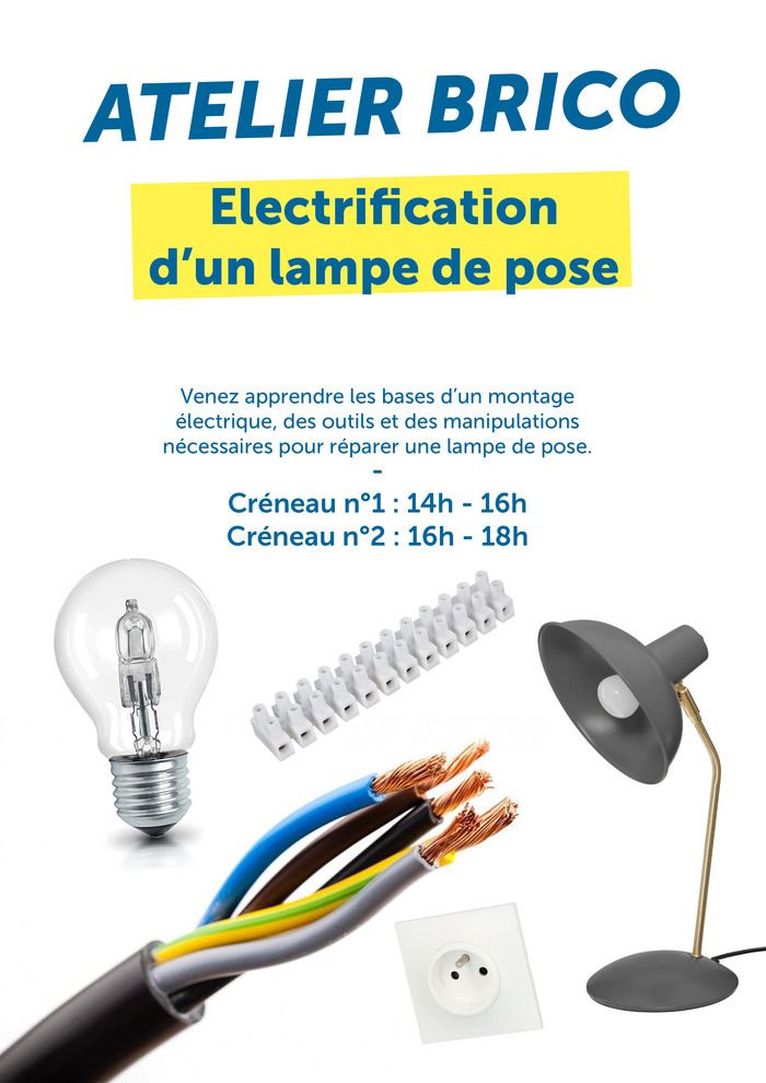 Venez apprendre les bases de l’électrification et création d'abat-jour droit