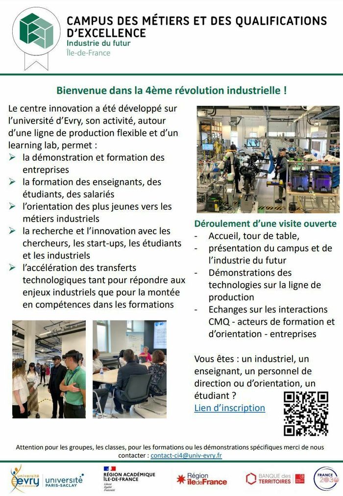 Industrie du futur - Découverte - Filières de formation