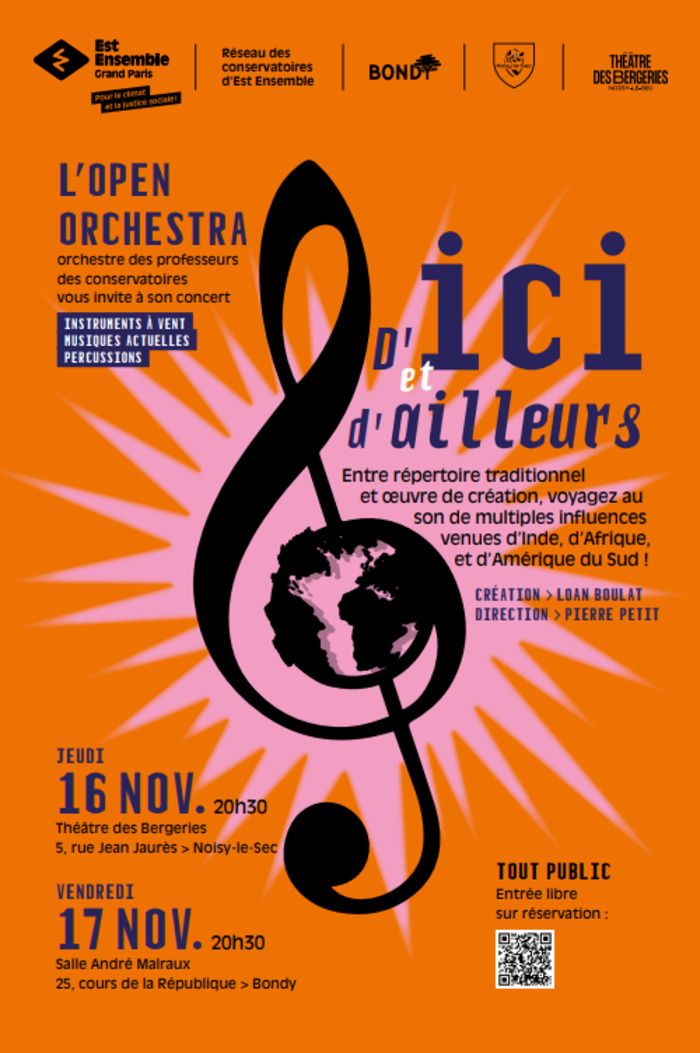 Avec l’Open Orchestra, ensemble instrumental professionnel du réseau des conservatoires d’Est Ensemble.