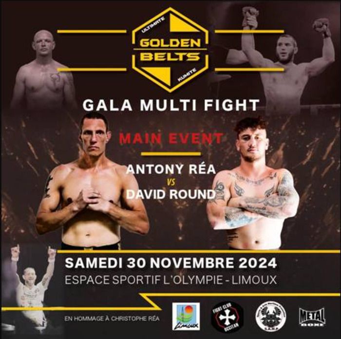 Gala "Multi Fight" en hommage à Christophe Réa ! Au programme: - 11 combats - Main Event avec le champion Antony Réa qui affrontera à nouveau le Gallois David Round !