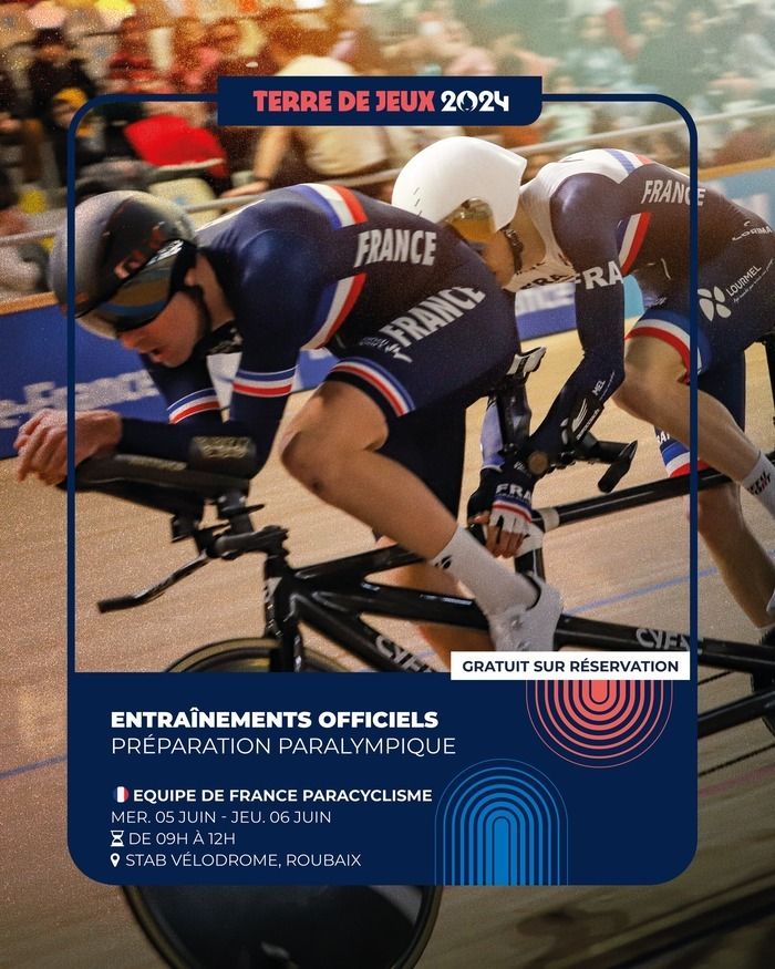 Assistez gratuitement aux entraînements officiels des athlètes olympiques au Stab Vélodrome de Roubaix et découvrez les coulisses de leur préparation pour les JO de Paris 2024 !