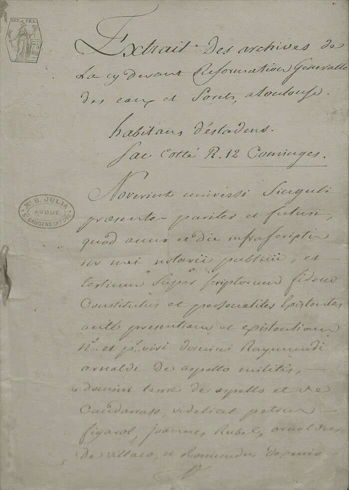 Consuls, bayle, Raymond Arnaud de Coarraze ou Dame Barrave … Qui sont ces personnages qui ont écrit l’histoire d’Estadens ?