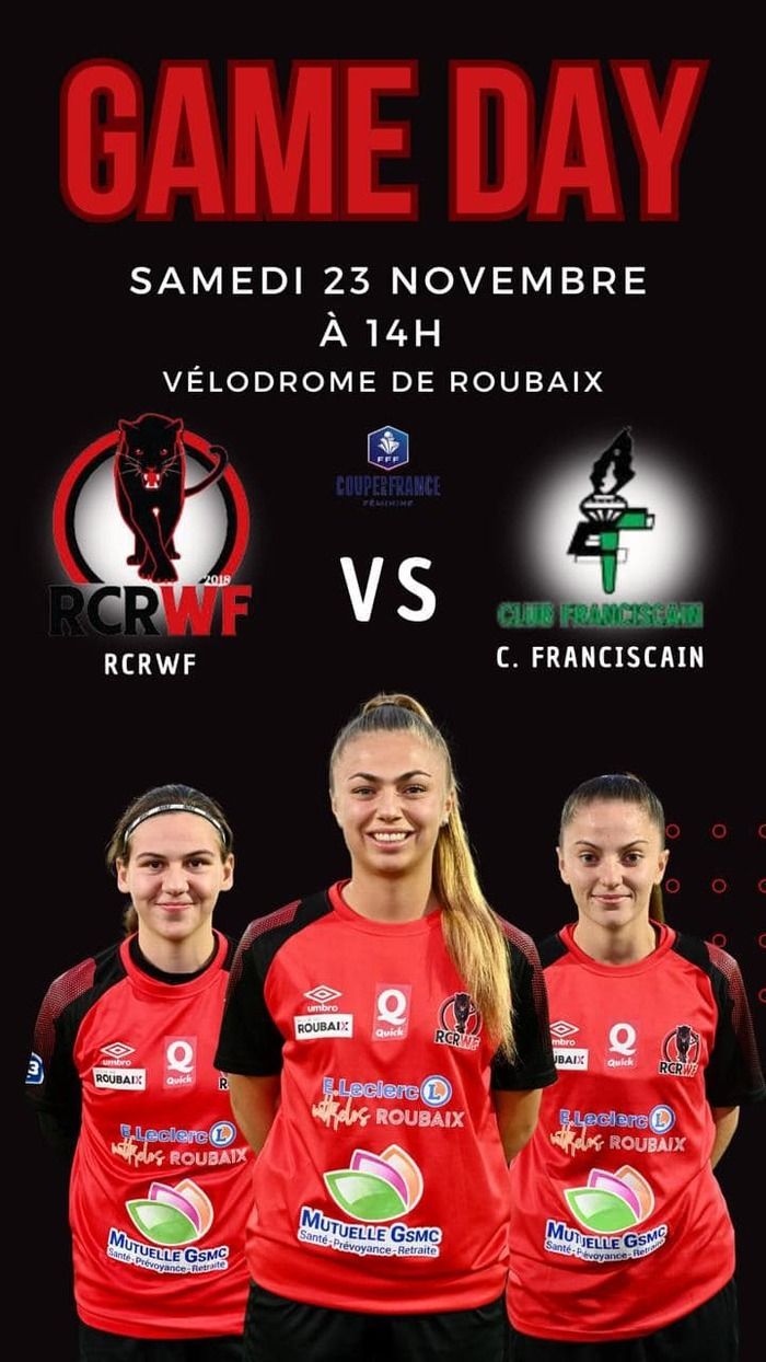 Venez vivre un choc thermique au stade vélodrome de Roubaix ce samedi 23 novembre à 14h avec le match de coupe de France féminine entre Roubaix et l’équipe martiniquaise de St François.