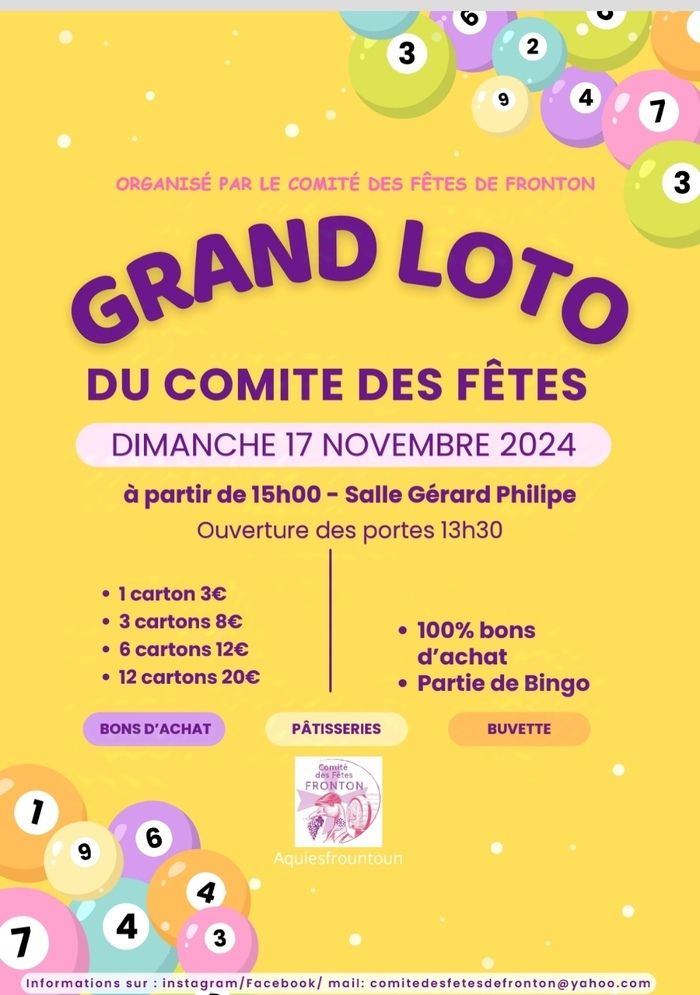 Le comité des fêtes de Fronton vous invite à partager un moment convivial le 17 novembre.