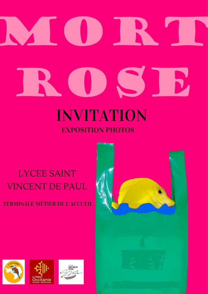 A l'occasion des journées portes ouvertes du Lycée St Vincent de Paul à Nîmes, venez découvrir l'exposition "Mort Rose" réalisée par les élèves du Bac Pro des métiers de l'accueil