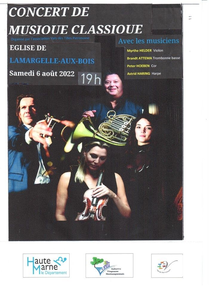 Concert de Musique classique (violon, harpe, cor et trombonne basse)