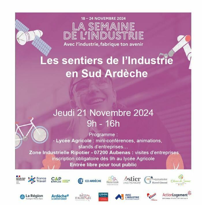 Découverte du secteur Industriel local via des visites entreprises, stands, conférences et animations