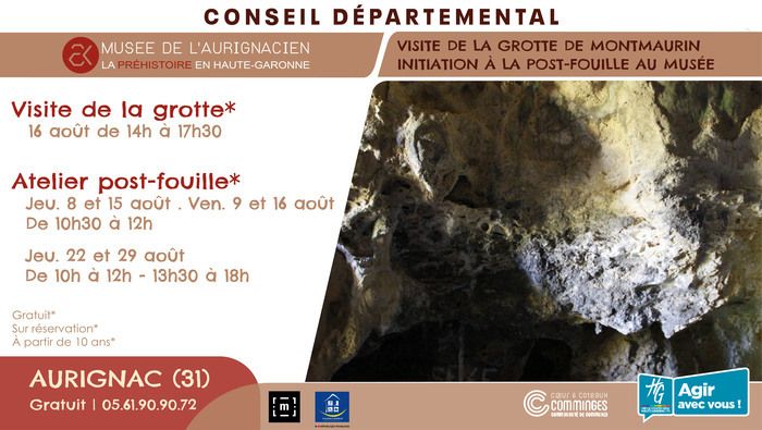 Visite exceptionnelle de la grotte de Coupe-Gorge à Montmaurin, en cours de fouille par Amélie Vialet, maître de conférences en paléo-anthropologie au Muséum National d'Histoire Naturelle de Paris.