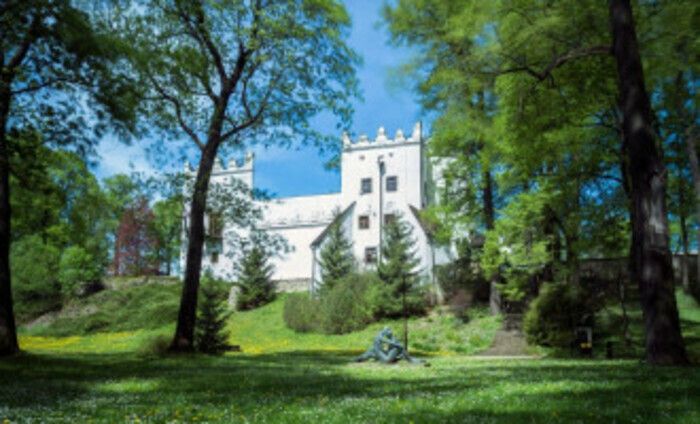 Anglický park sa nachádza pri renesančnom kaštieli v Strážkach, dnes mestskej časti mesta Spišská Belá. História kaštieľa sa začala písať od druhej polovice 16\. storočia. Kaštieľ je dnes súčasťou Slo