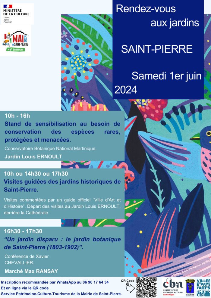 Ein Sensibilisierungspunkt für die geschützte Art und das Bedürfnis nach Schutz seltener und bedrohter Arten durch das Nationale Botanische Konservatorium von Martinique, das sich in den Stadtspazierg