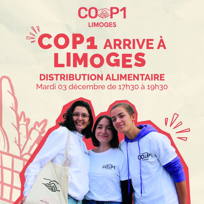 Tu es étudiant.e ? Tu peux bénéficier de la distribution alimentaire de l'asso Cop1 ! RDV ce mardi 3 décembre à partir de 17h30 au Tiers-lieu Bâtiment 25