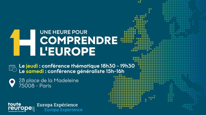 Une heure pour comprendre l’Europe, c’est l’objectif des mini-conférences proposées par Europa Expérience et réalisées par Toute l’Europe où vous apprendrez que l’Europe, ce n’est pas si compliqué !