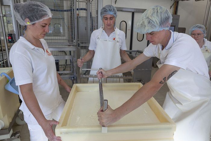 Visite de la halle de génie alimentaire d'ENILEA campus de Poligny pour une découverte de la transformation alimentaire et de la qualité, les métiers et les formations associés !