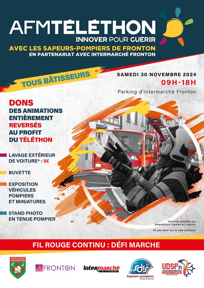 Pour la 4e année, les pompiers de Fronton se mobilisent avec vous pour le Téléthon !