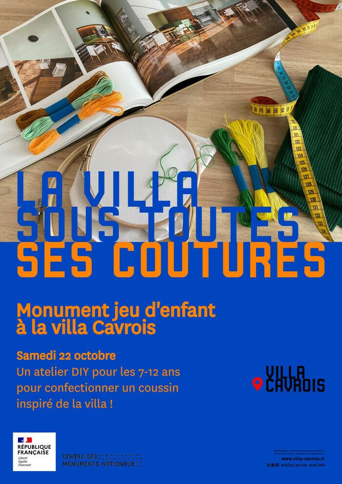 Un atelier DIY pour les 7-12 ans pour confectionner un coussin inspirée de la villa !