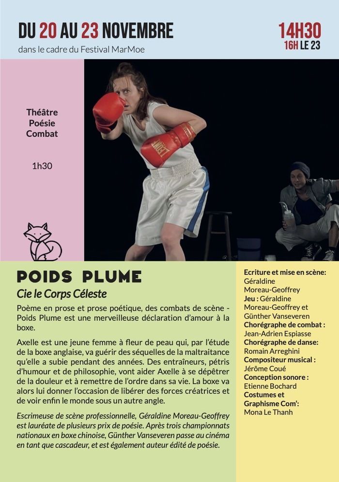 Poème en prose et prose poétique, des combats de scène - Poids Plume est une merveilleuse déclaration d'amour à la boxe.