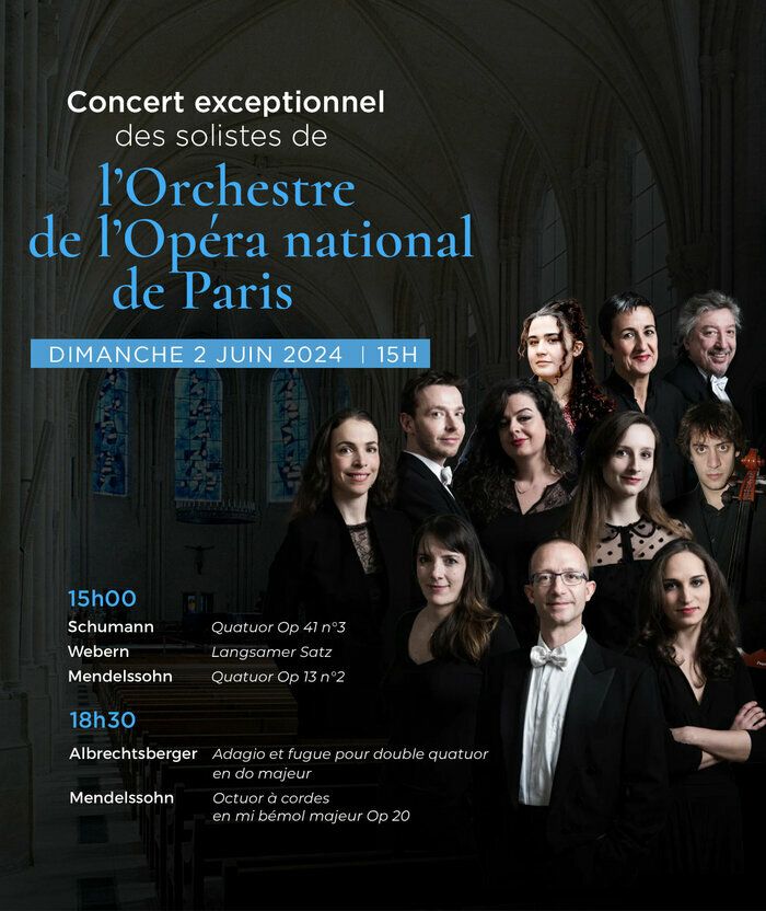 La Fondation Cziffra est heureuse d'accueillir à nouveau les solistes de l'orchestre de l'Opéra national de Paris dans un format festival le dimanche 2 juin.