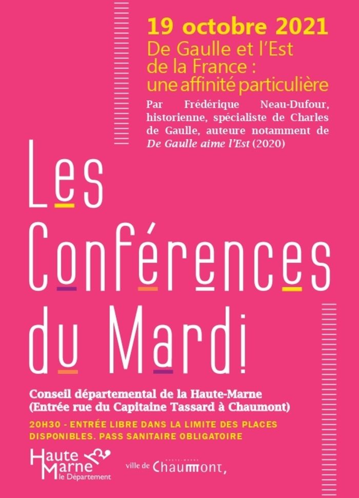 Conférence par Frédérique Neau-Dufour, dans le cadre des Conférences du Mardi