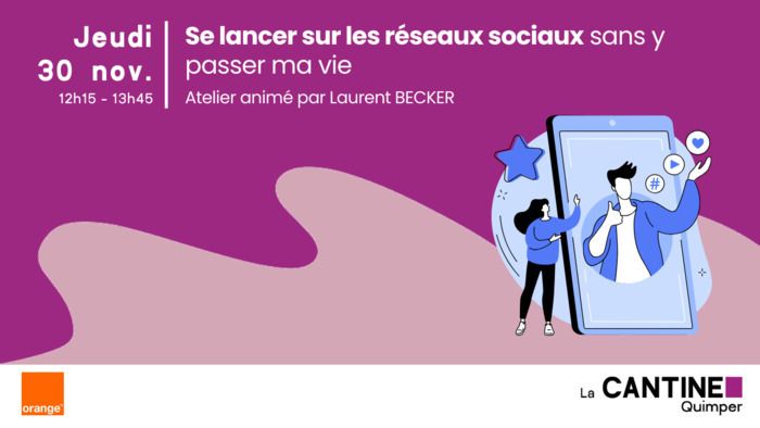 Que vous ne soyez pas encore sur les réseaux sociaux, ou bien que vous souhaitez reprendre les bases, cet atelier est fait pour vous.
    Venez faire le plein d'astuces pour vous lancez efficacement.