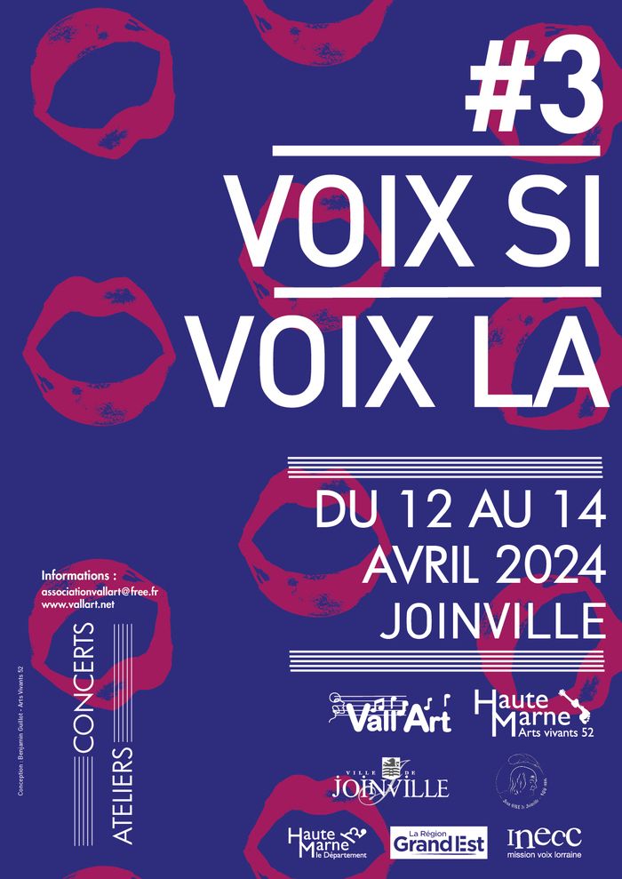 Temps fort autour de la pratique vocale, la 3e édition du festival se tiendra du vendredi 12 au dimanche 14 avril 2024 à Joinville.