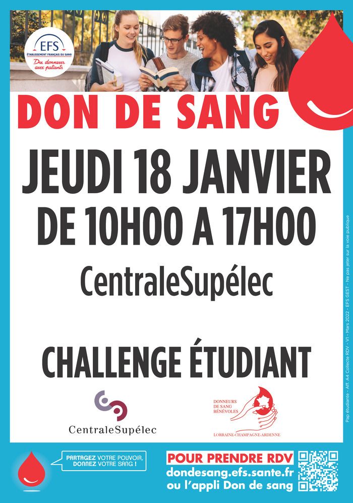 Commencez l'année par un geste solidaire : donnez votre sang !