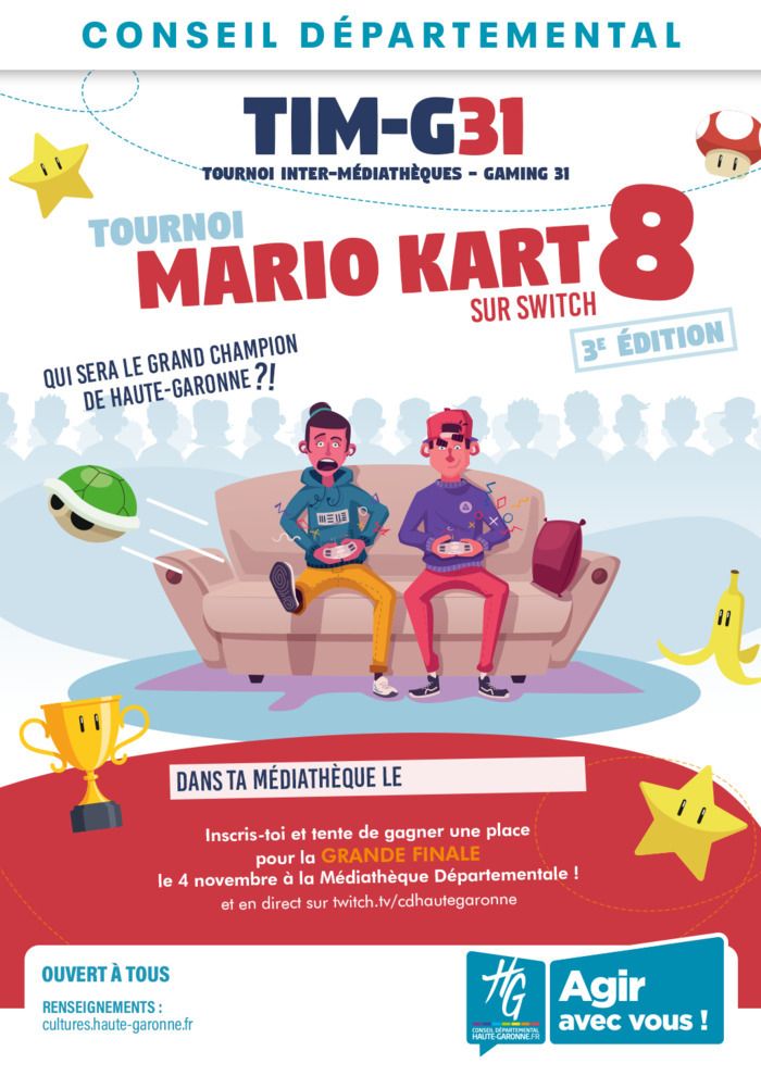 Pour la 3ème année, la Médiathèque départementale lance son Tournoi Inter-Médiathèques – Gaming 31 du samedi 21 octobre au samedi 4 novembre 2023.