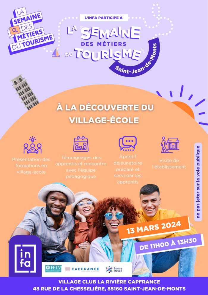 Le CFA tourisme et loisirs vous invite à découvrir les métiers du tourisme dans son village école ! Découvrez notre méthode de formation innovante, en immersion et en mode projet !