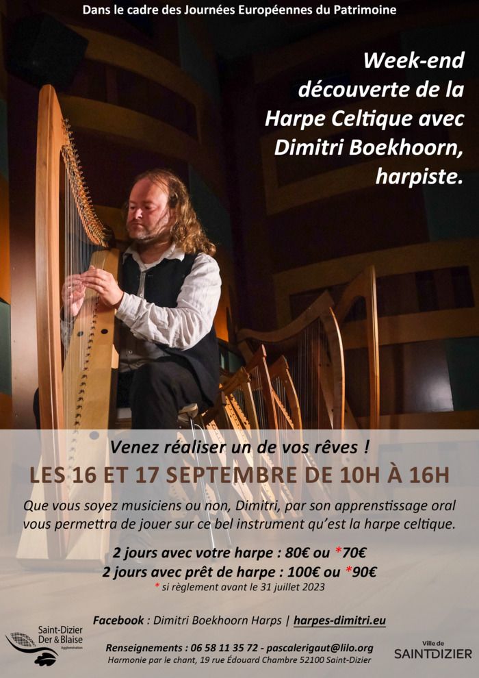 Stage de harpe celtique débutants et confirmés