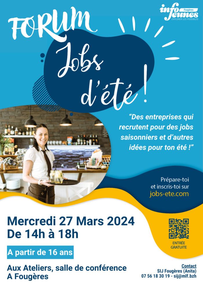 Pour les jeunes à la recherche d'un job d'été : des entreprises qui recrutent des saisonniers + des stands qui présentent des alternatives au job (Argent de poche, BAFA, SNU)