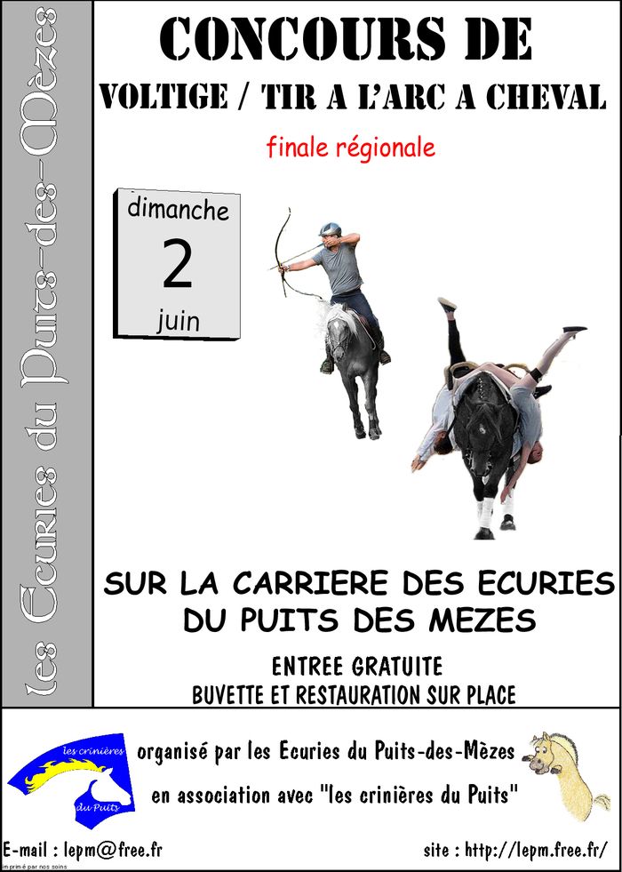 Concours de Tir à l'Arc à Cheval et Voltige, finale départementale