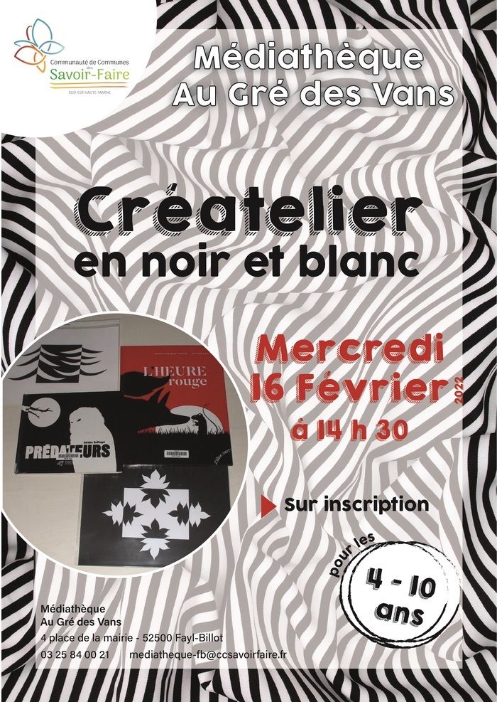 Atelier créatif autour du noir et blanc