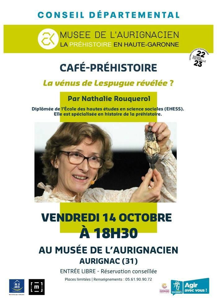 Vendredi 14 octobre à 18h30 | Café-préhistoire : La Vénus de Lespugue révélée par Nathalie Rouquerol