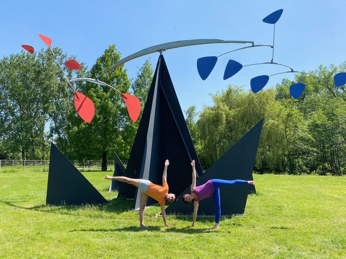 Une séance au cœur du parc de sculptures du musée !