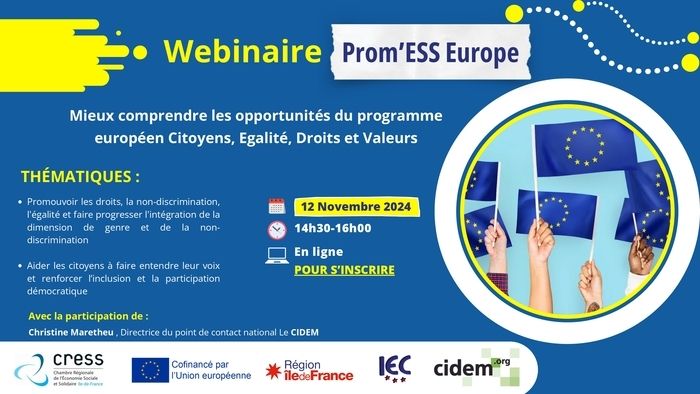 Webinaire "Égalité et Droits" (volet 2) et "Engagement des Citoyens" (volet 3) - CERV