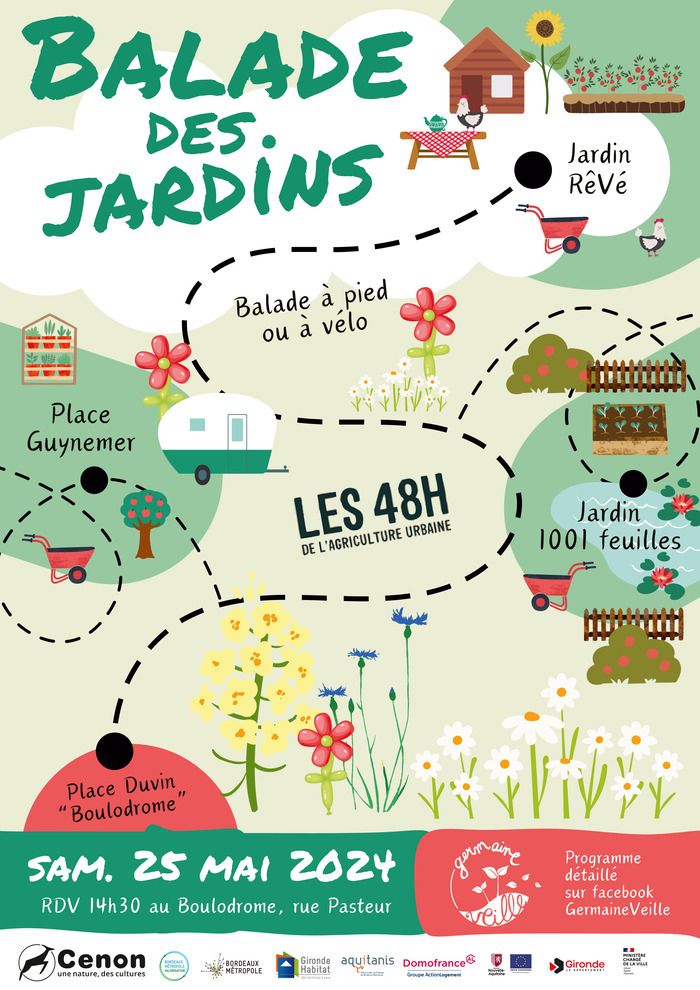 Balade festive et fertilisante entre jardins partagés, dans le cadre du Printemps de la biodiversité et des 48 heures de l'agriculture urbaine