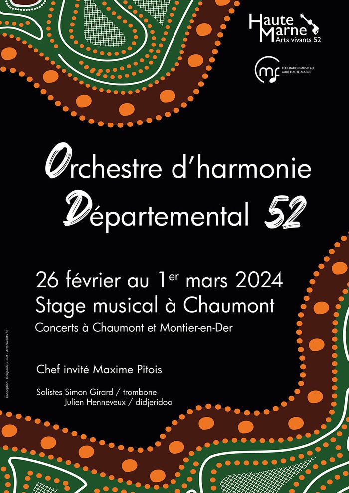 Arts Vivants 52 et la CMF Fédération Musicale Aube Haute-Marne invitent les musiciens du département à participer à un stage musical du 26 février au 1er mars 2024 à Chaumont.